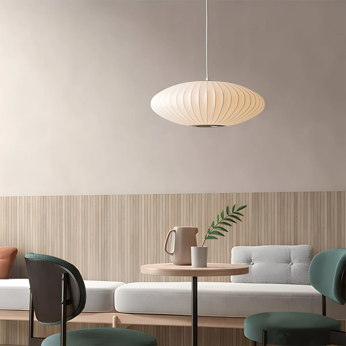 Antizer Vintage LED Silk Lantern Pendant Light