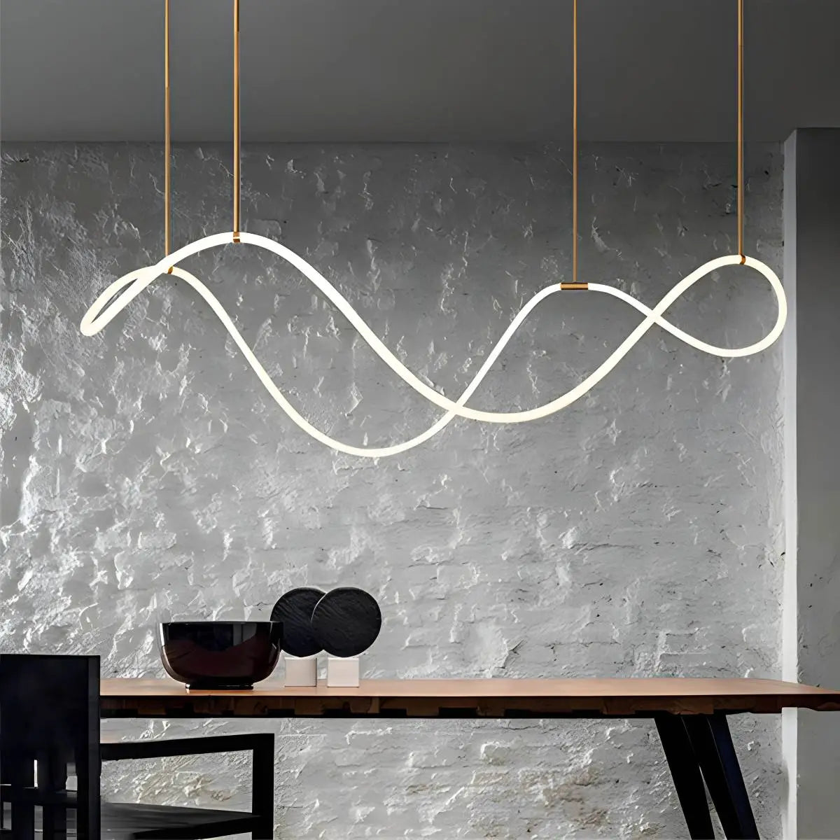 Antizer Modern Long Hose Led Pendant Light for Dining Room