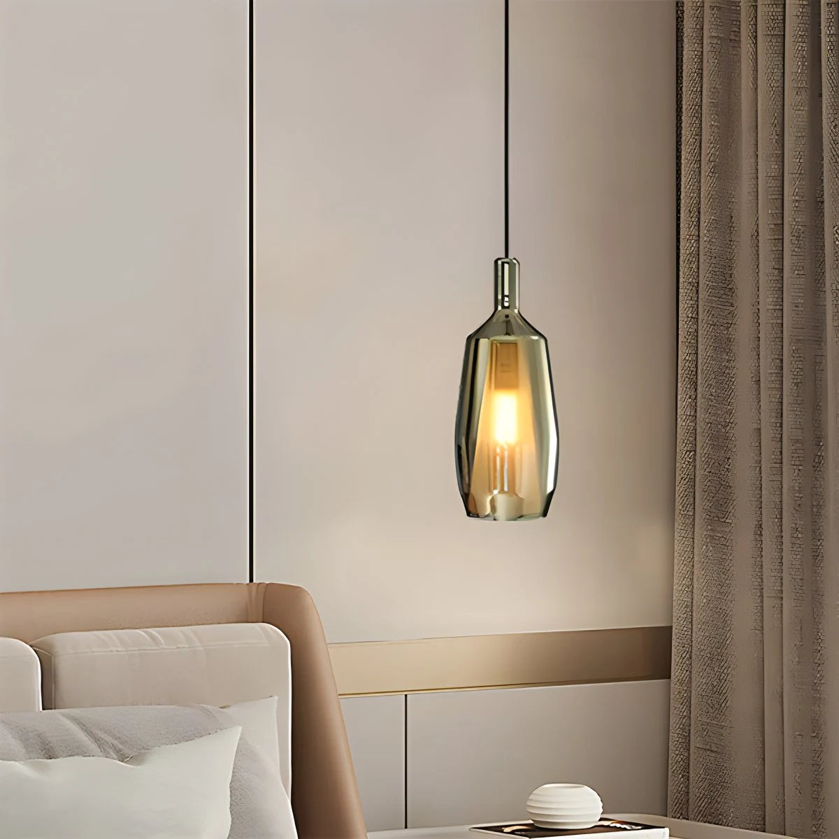 Antizer Modern Minimalist LED Glass Pendant Light for Kitchen