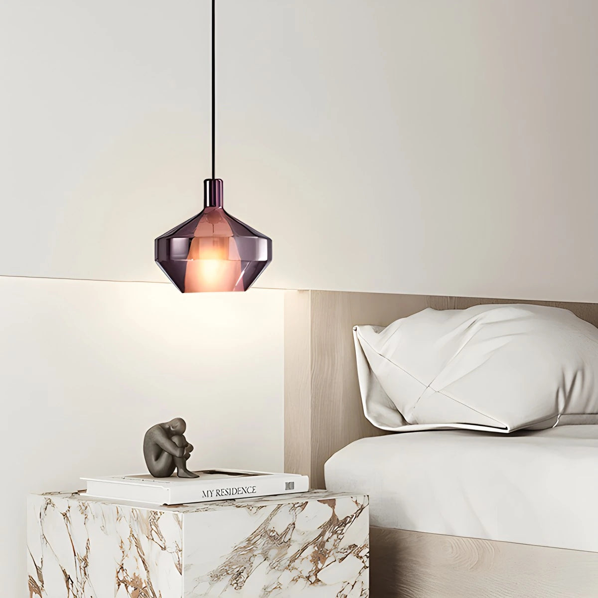 Antizer Modern Minimalist LED Glass Pendant Light for Kitchen