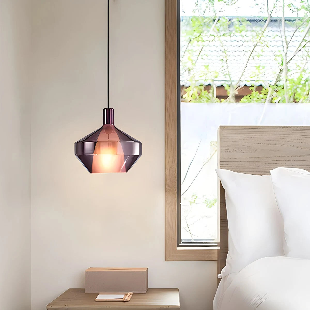 Antizer Modern Minimalist LED Glass Pendant Light for Kitchen