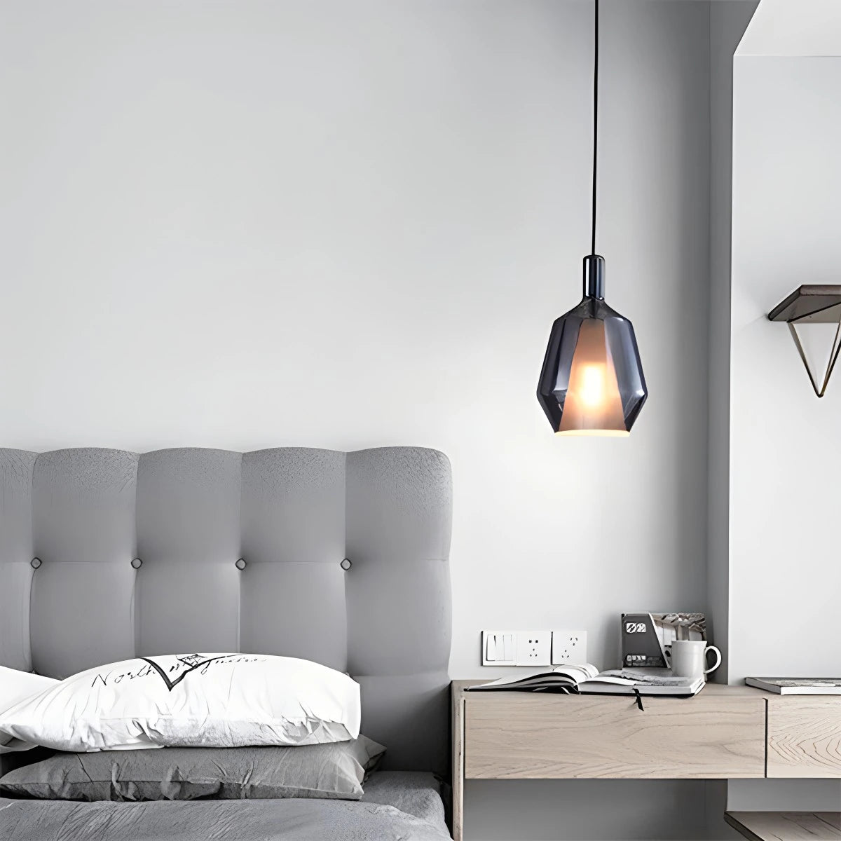 Antizer Modern Minimalist LED Glass Pendant Light for Kitchen