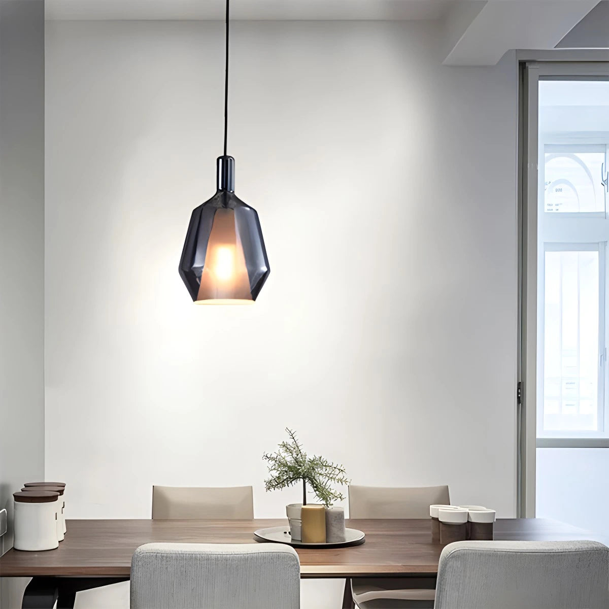 Antizer Modern Minimalist LED Glass Pendant Light for Kitchen