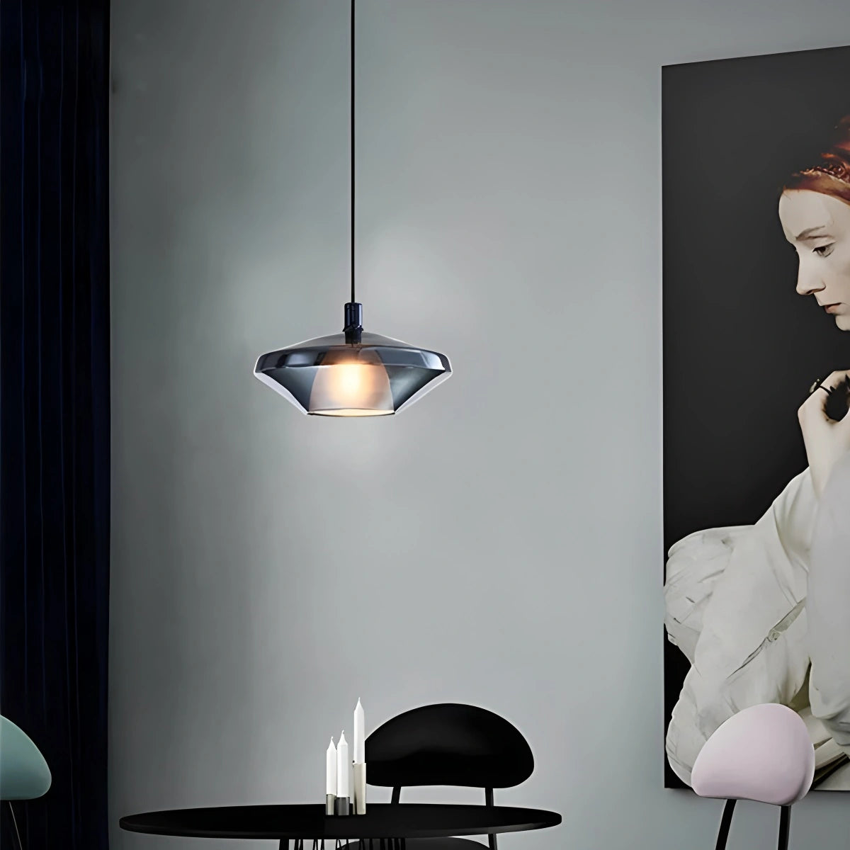Antizer Modern Minimalist LED Glass Pendant Light for Kitchen
