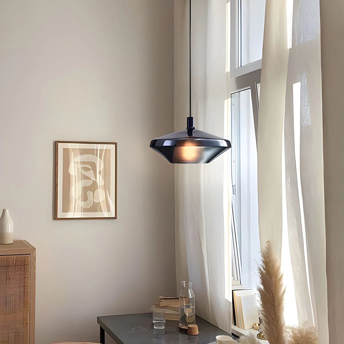 Antizer Modern Minimalist LED Glass Pendant Light for Kitchen