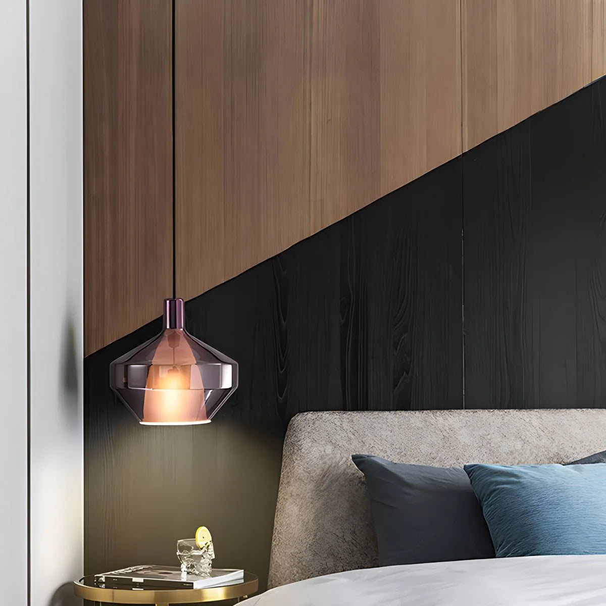 Antizer Modern Minimalist LED Glass Pendant Light for Kitchen