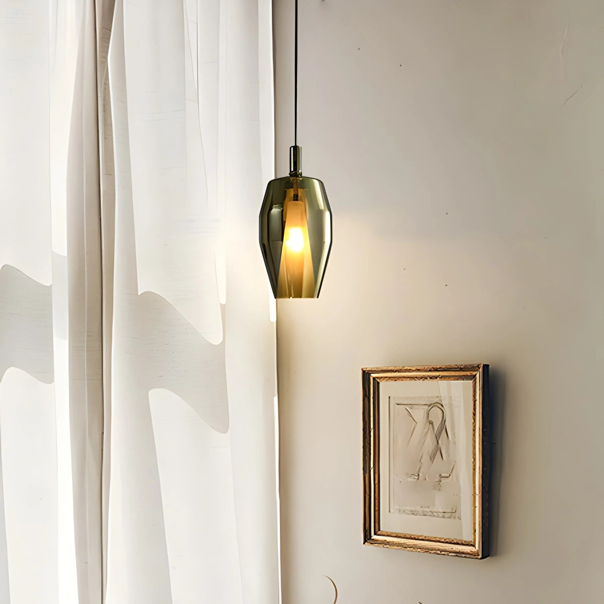 Antizer Modern Minimalist LED Glass Pendant Light for Kitchen