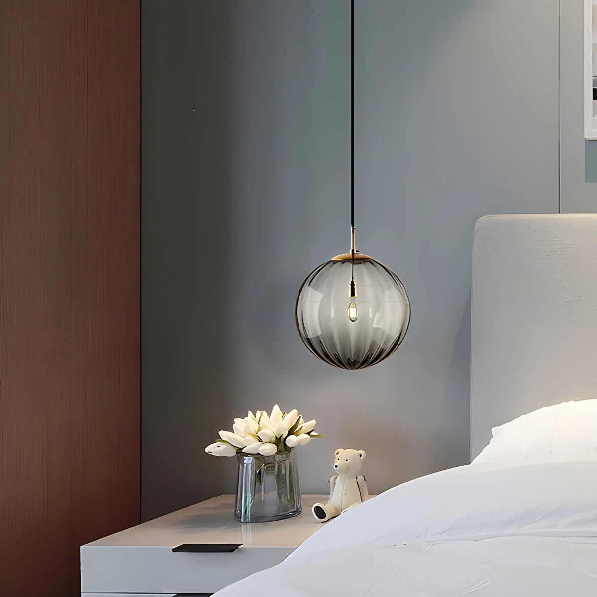 Antizer Modern Nordic Water Pattern Glass Ball Pendant Light