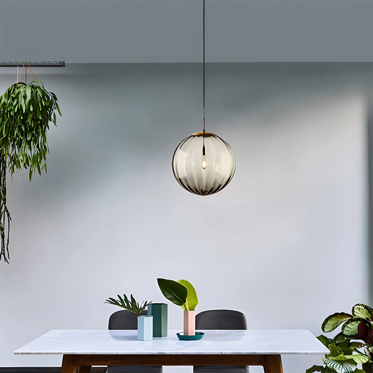 Antizer Modern Nordic Water Pattern Glass Ball Pendant Light