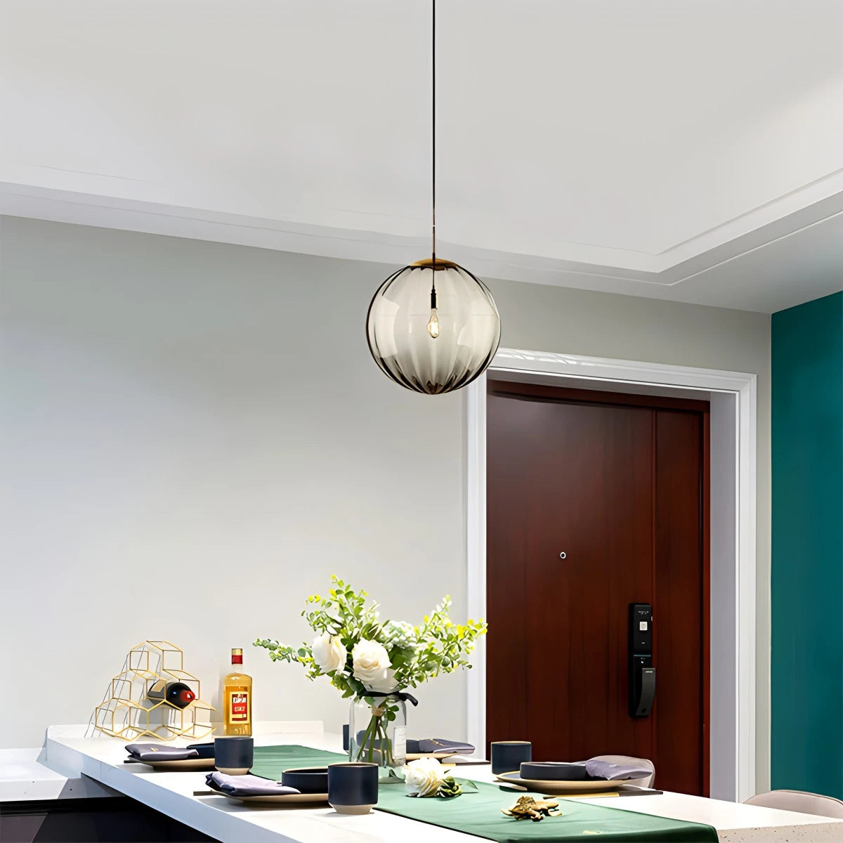 Antizer Modern Nordic Water Pattern Glass Ball Pendant Light