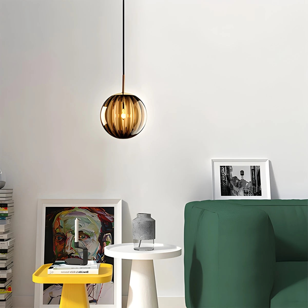 Antizer Modern Nordic Water Pattern Glass Ball Pendant Light