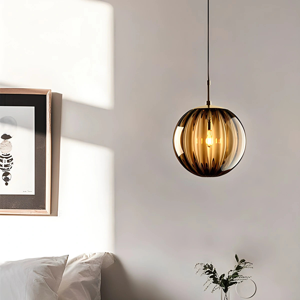 Antizer Modern Nordic Water Pattern Glass Ball Pendant Light