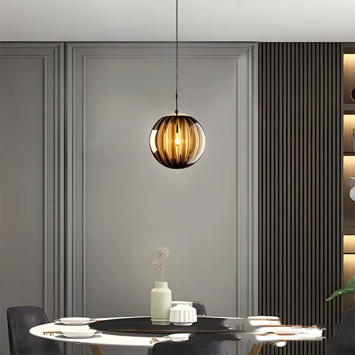 Antizer Modern Nordic Water Pattern Glass Ball Pendant Light