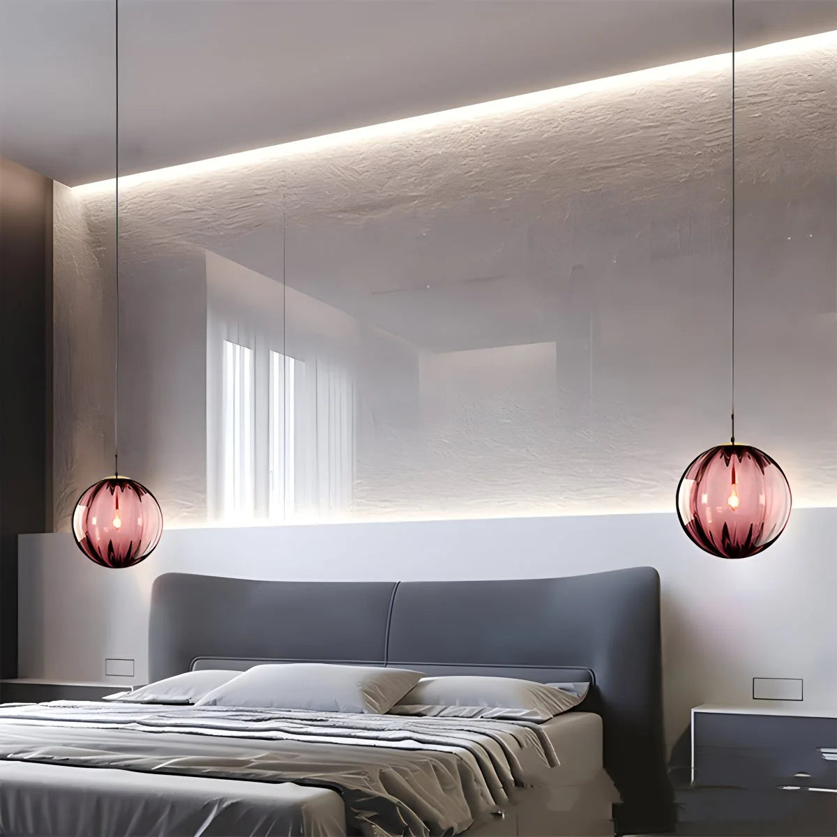 Antizer Modern Nordic Water Pattern Glass Ball Pendant Light