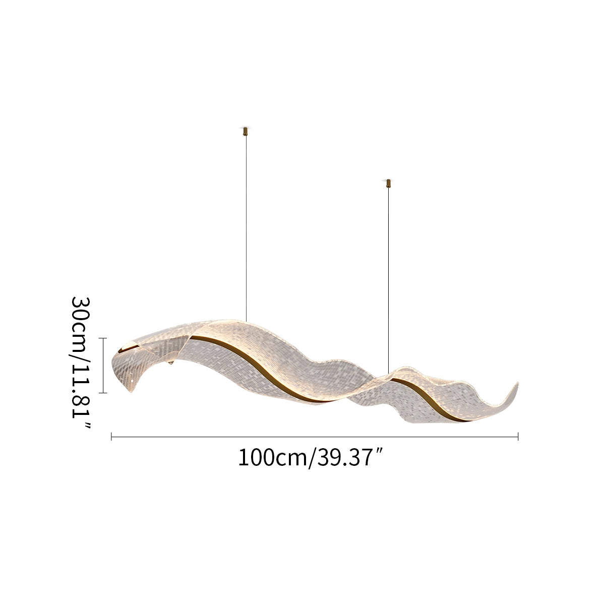 Antizer Modern LED Wave Acrylic Chandelier