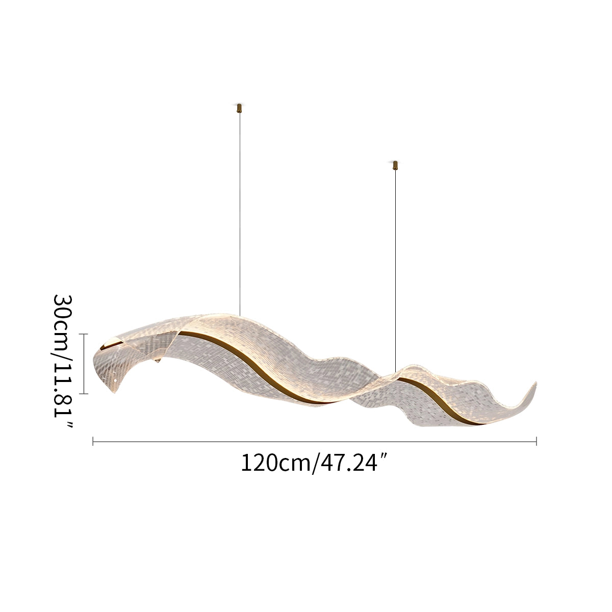 Antizer Modern LED Wave Acrylic Chandelier
