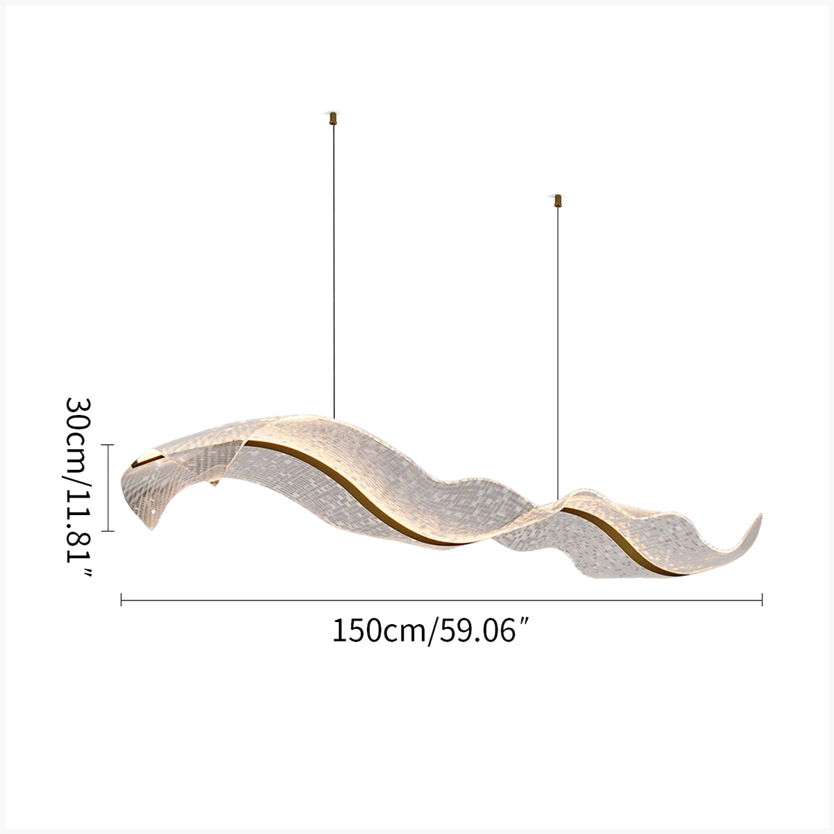 Antizer Modern LED Wave Acrylic Chandelier