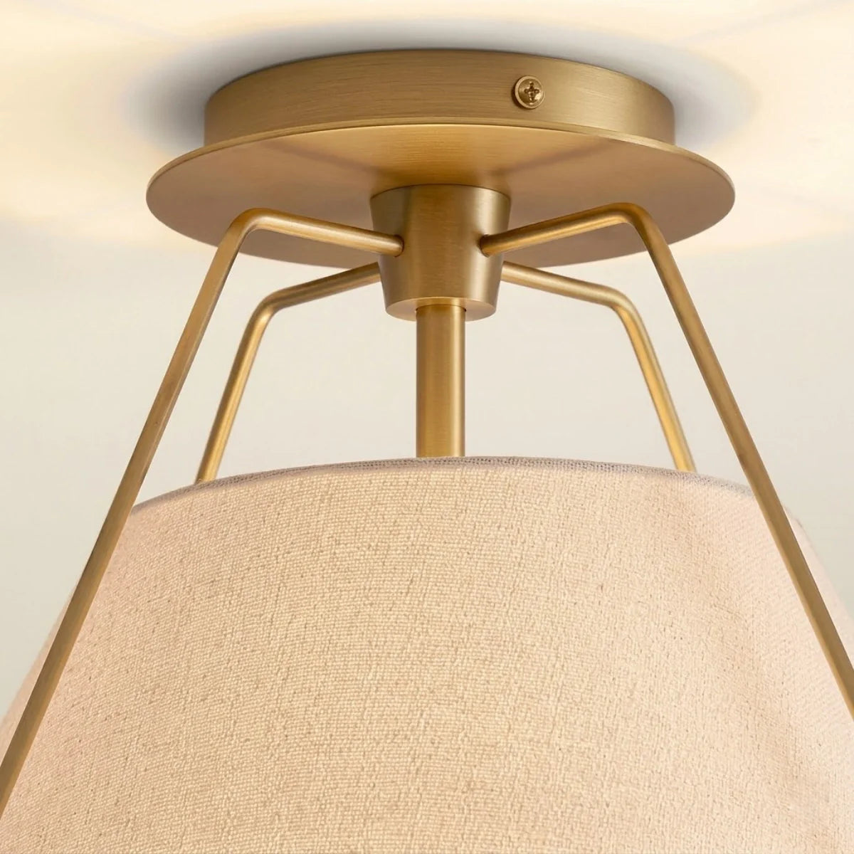 Antizer Vintage Metal Linen Tapered Ceiling Light