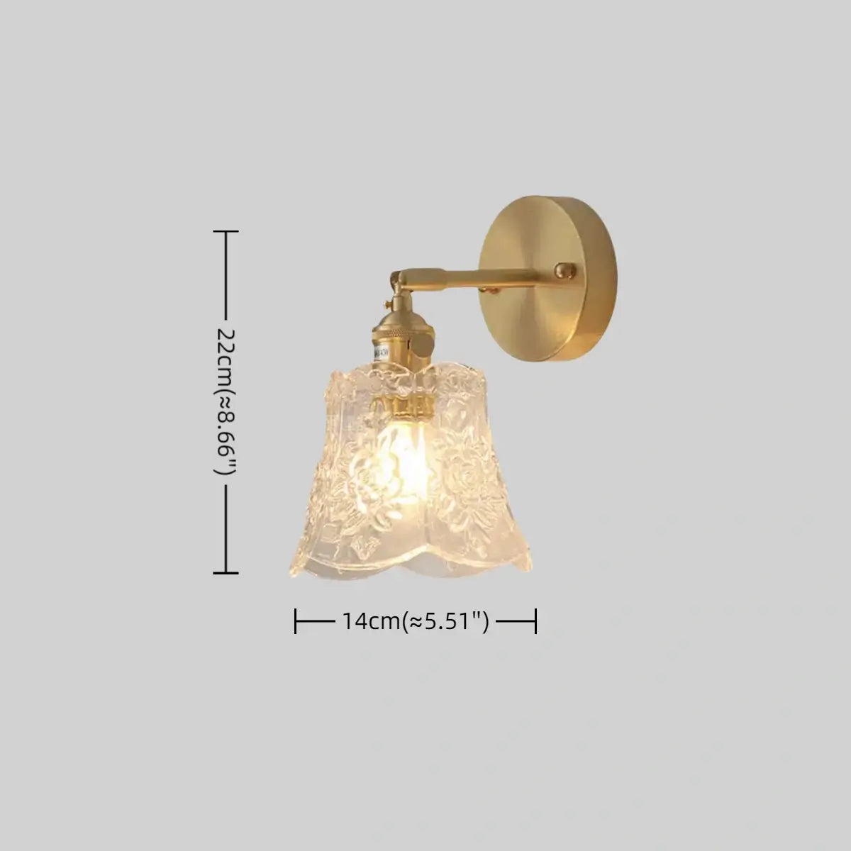 Antizer Flower Shape Brass Glass Pendant Light