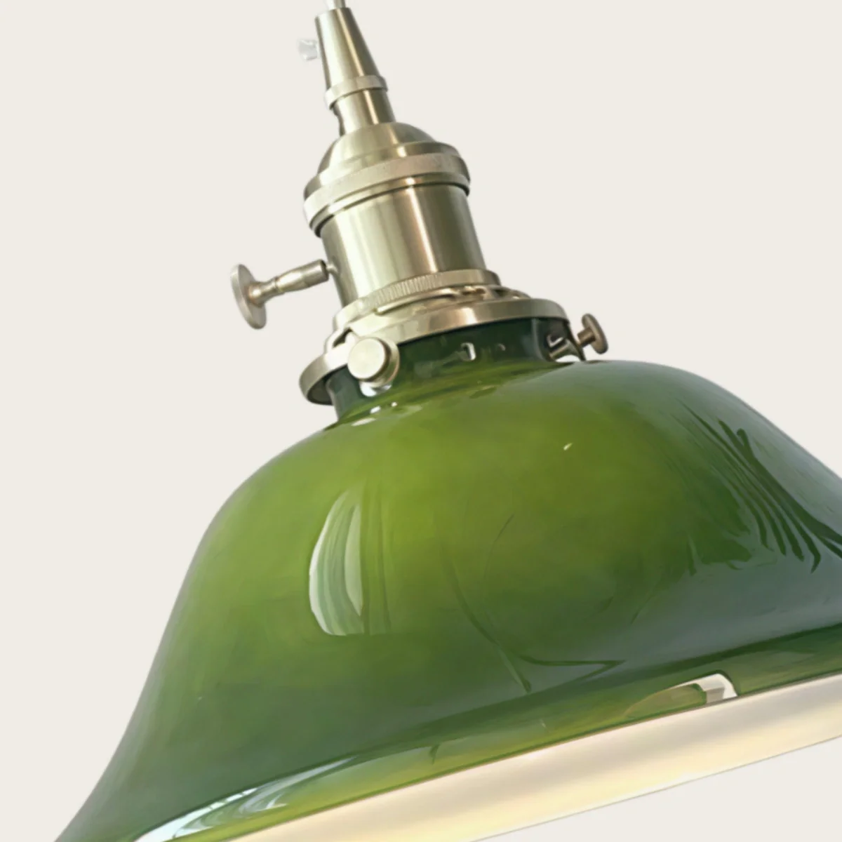 Antizer Vintage Green Glass Pendant Light
