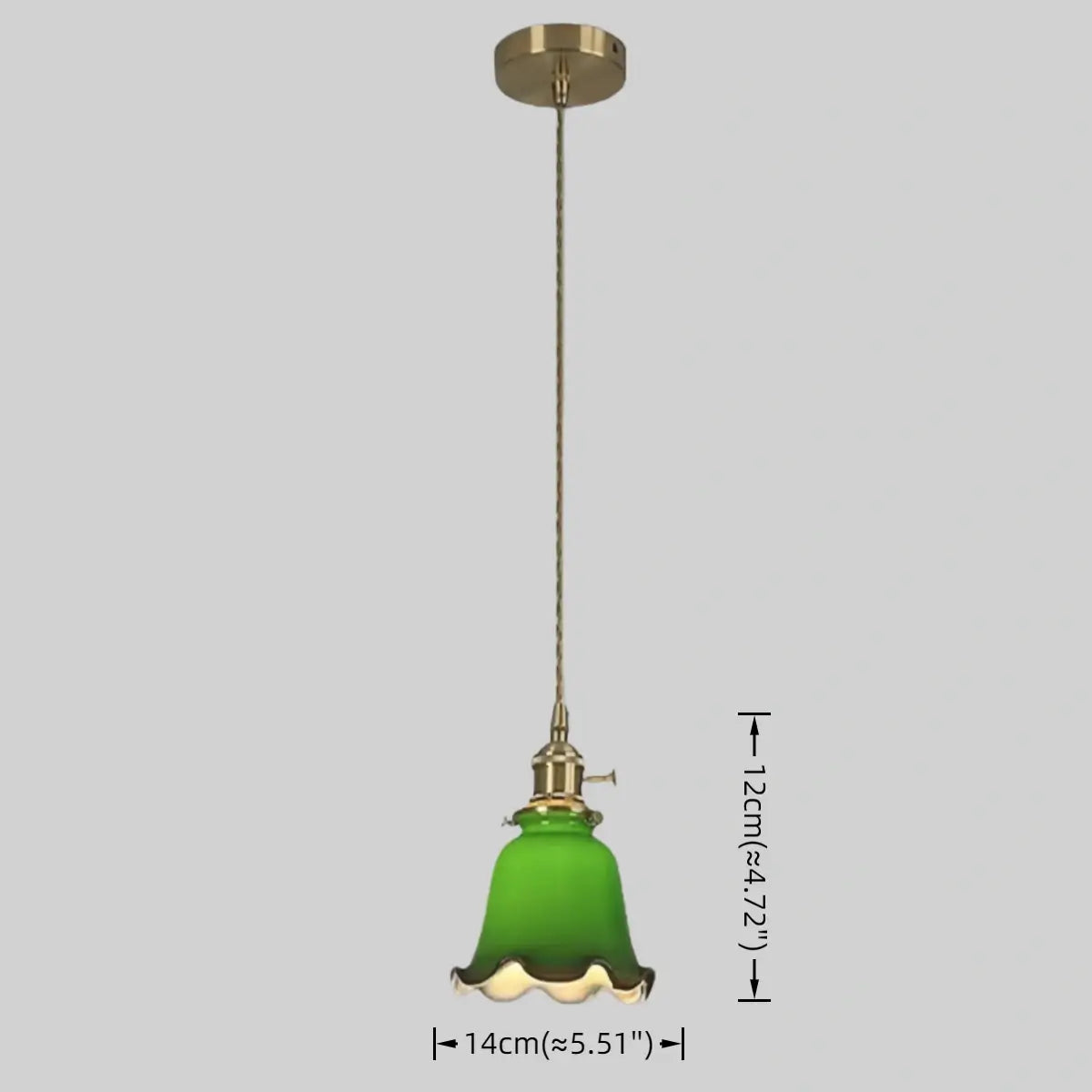 Antizer Vintage Green Glass Pendant Light