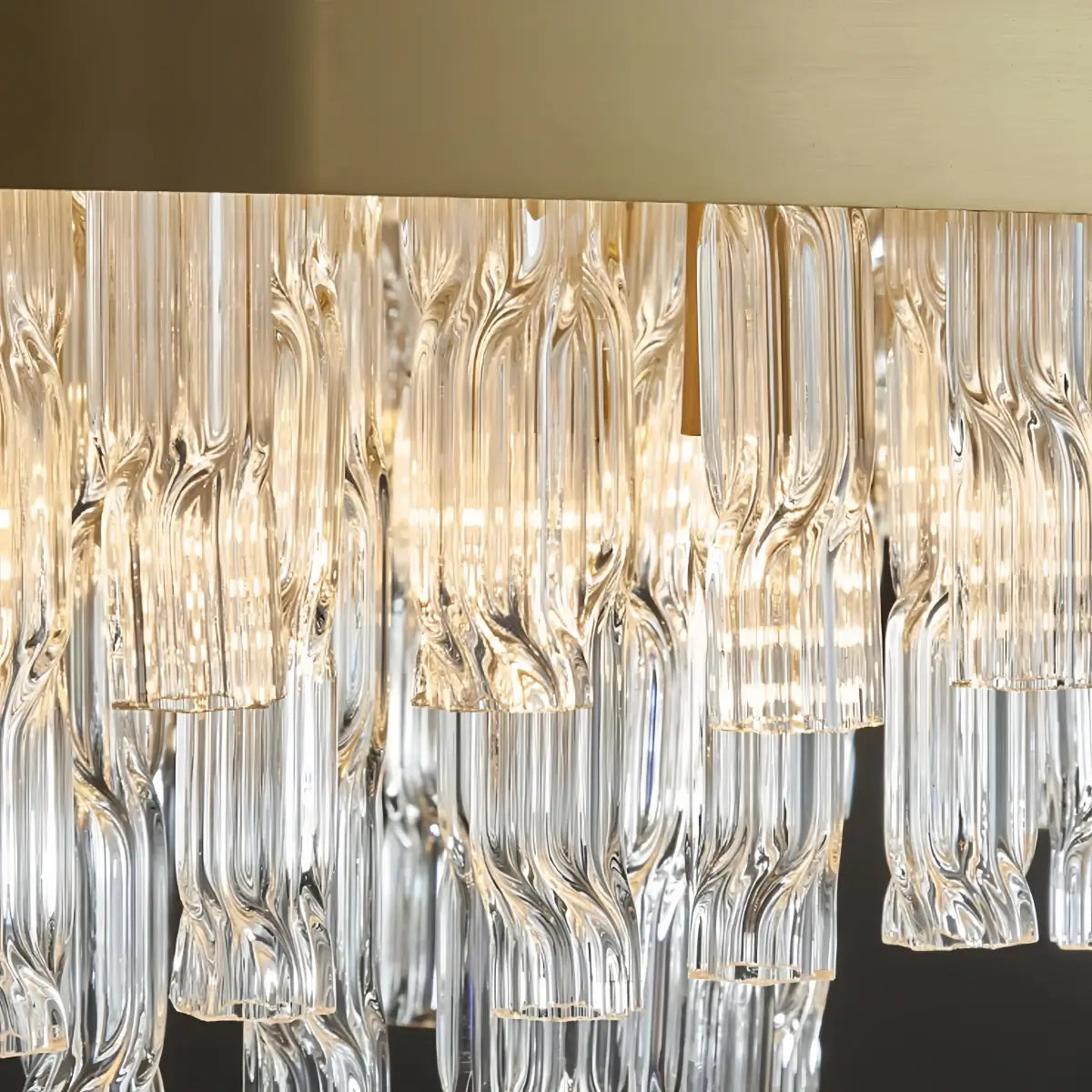 Antizer Luxury Rectangular Crystal Chandelier