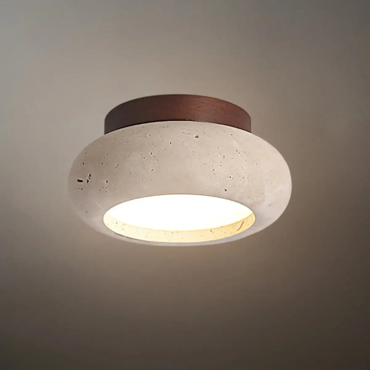 Antizer Japanese Style Travertine Ceiling Light