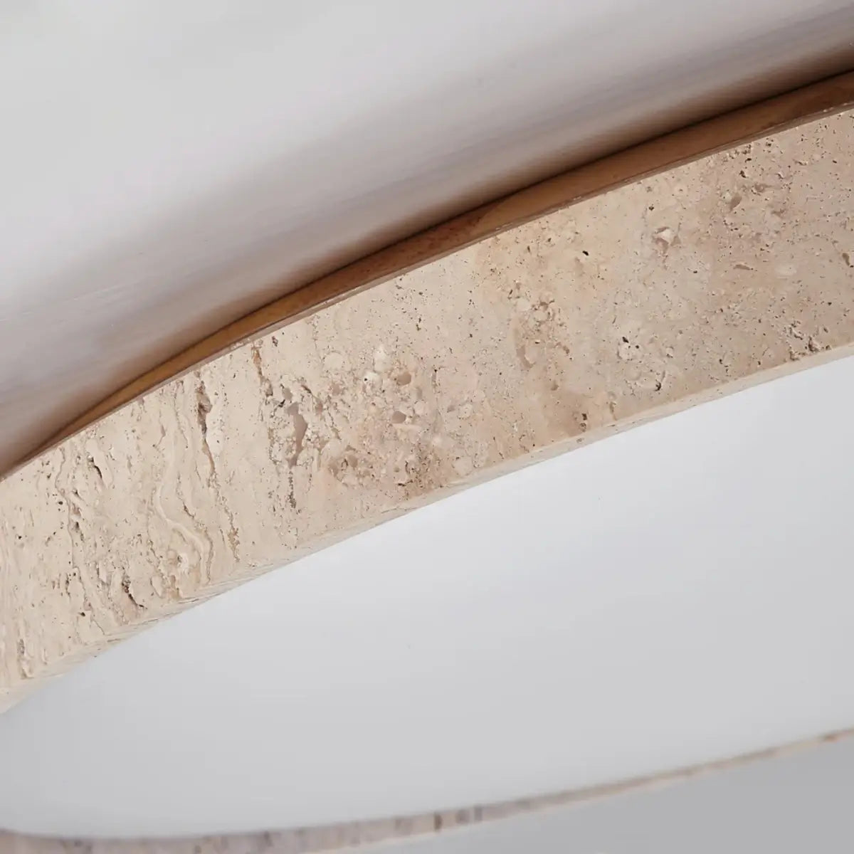 Antizer Modern Minimalist Round Travertine Ceiling Light