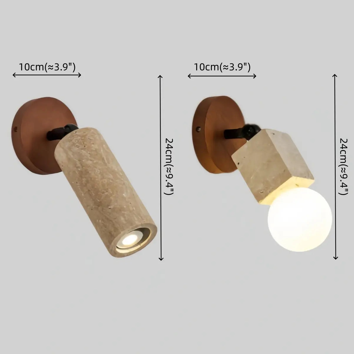 Antizer Natural LED Travertine Wall Light