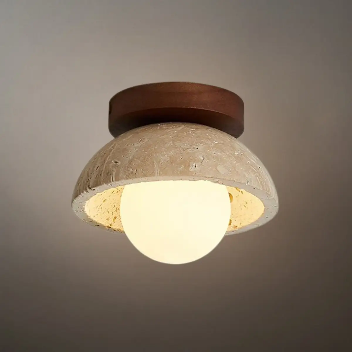Antizer Natural Travertine Ceiling Light