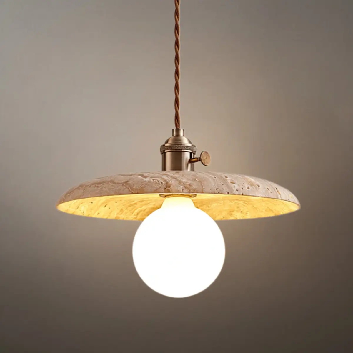 Antizer LED Travertine Pendant Light