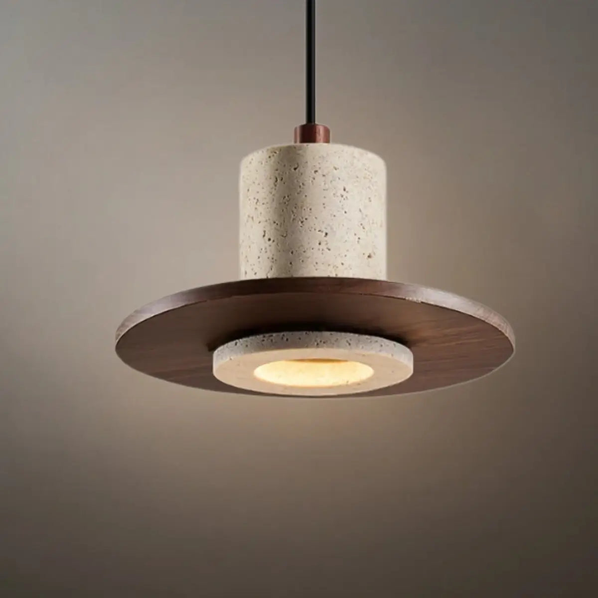 Antizer Natural Travertine Pendant Light