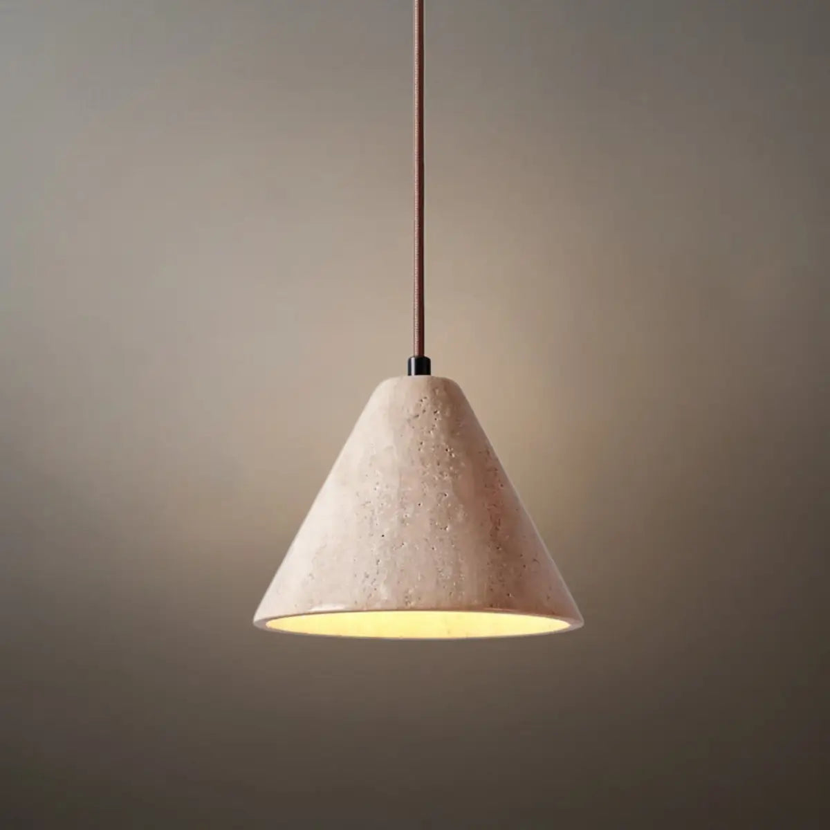 Antizer Conical Travertine Pendant Light