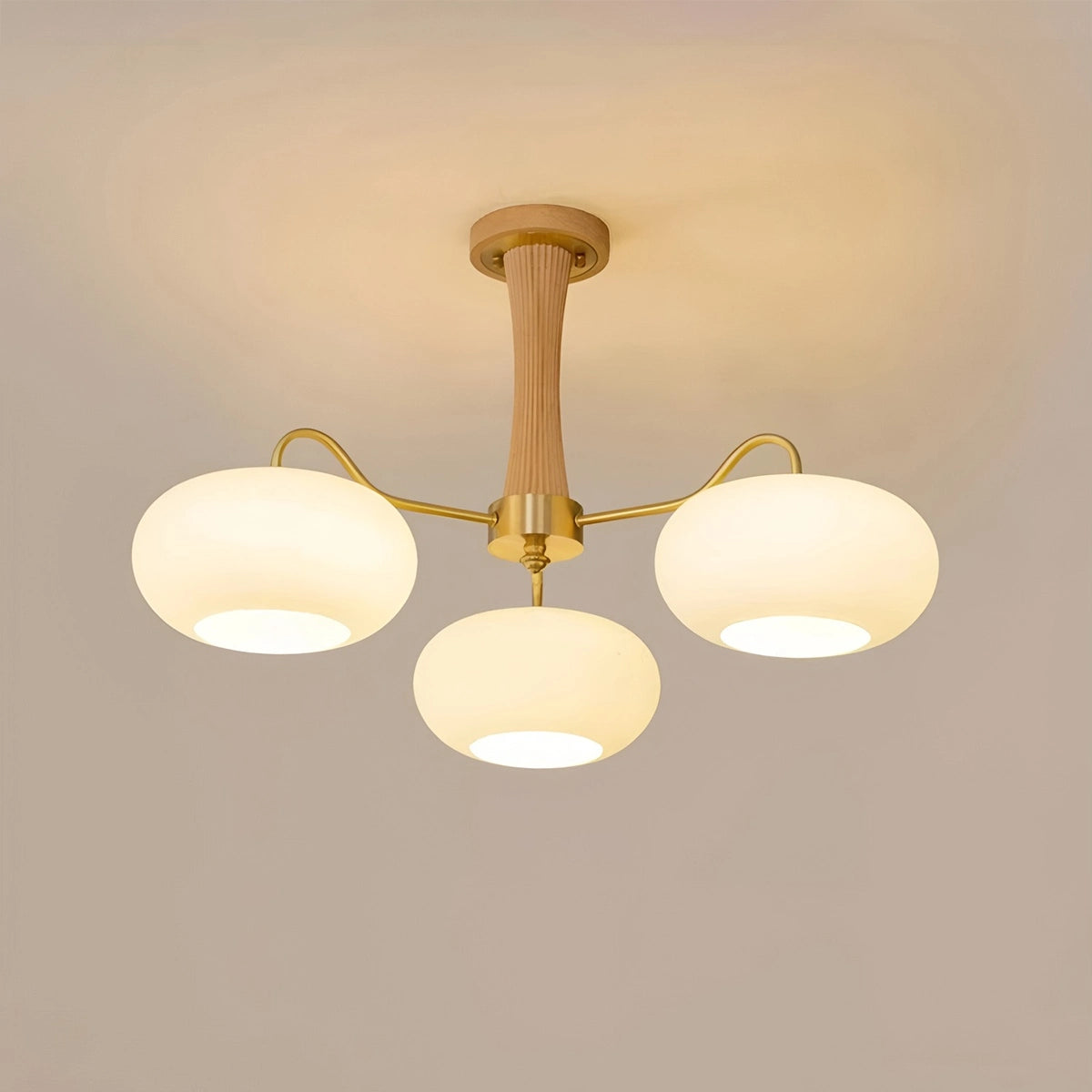 Antizer Brass Wooden Persimmon Chandelier