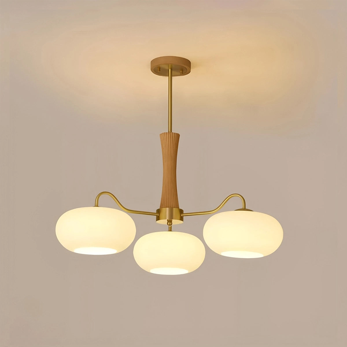 Antizer Brass Wooden Persimmon Chandelier
