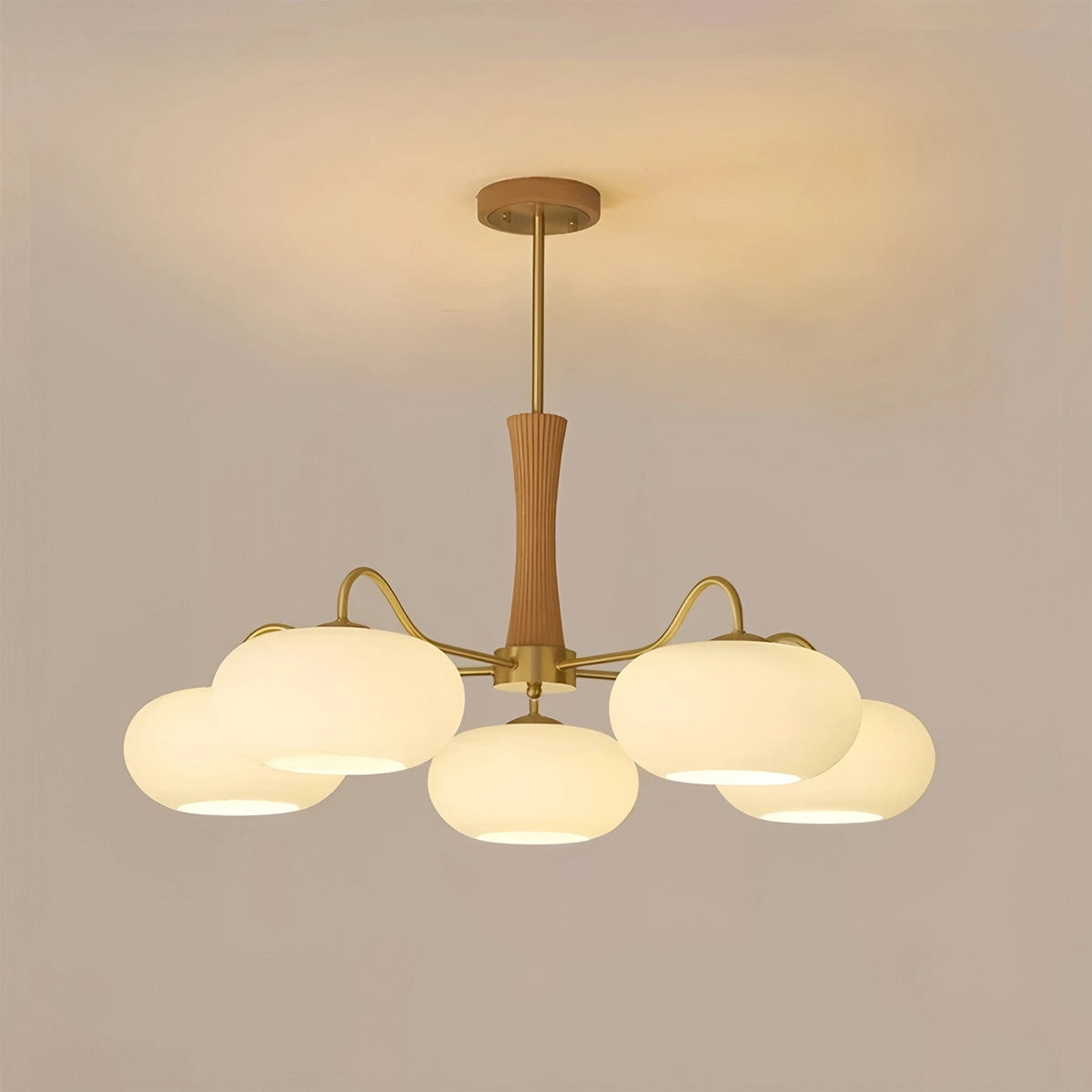 Antizer Brass Wooden Persimmon Chandelier