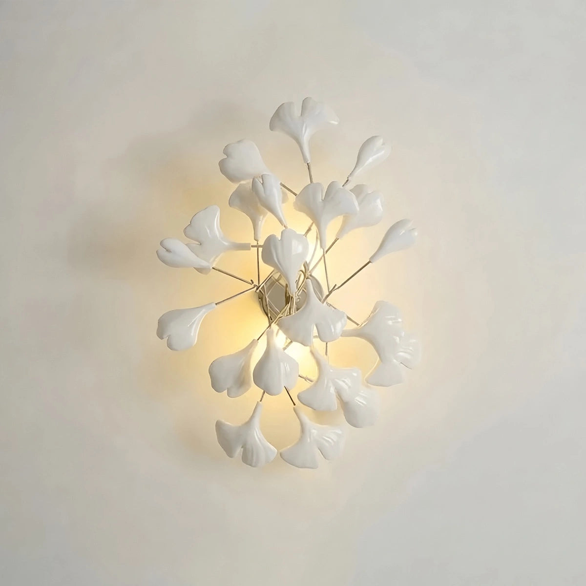 Antizer Ginkgo Wall Lamp for Living Room Nickel Large