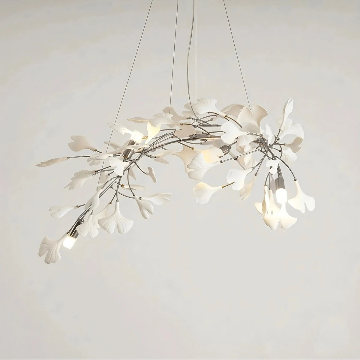 Antizer Ginkgo Chandelier D for Dining Room Nickel