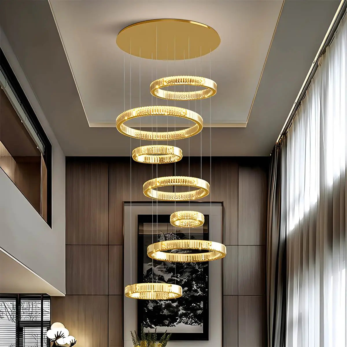 Antizer Nordic Circular Villa Crystal Chandelier