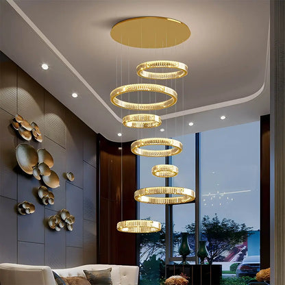 Antizer Nordic Circular Villa Crystal Chandelier