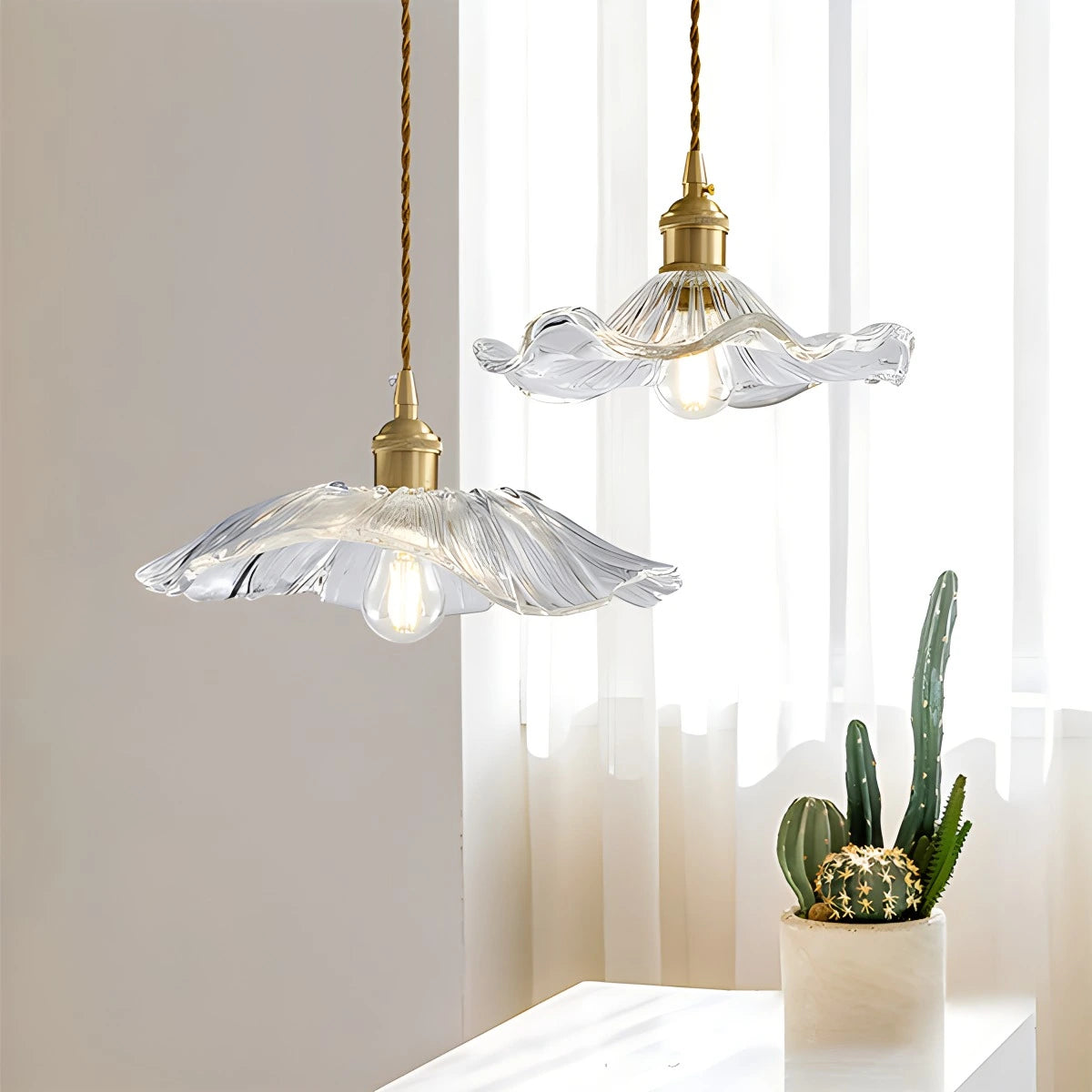 Antizer Nordic Japanese Glass Chandelier for Living Room