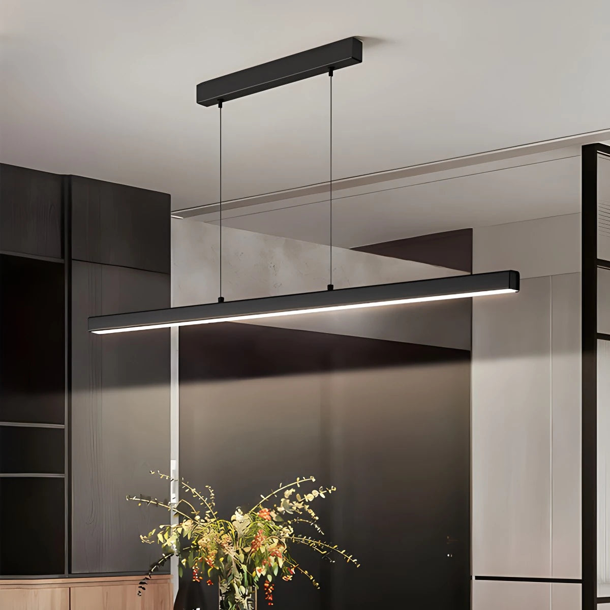 Antizer Nordic LED Linear Pendant Light for Kitchen Island