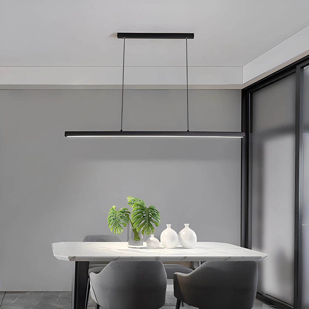 Antizer Nordic LED Linear Pendant Light for Kitchen Island