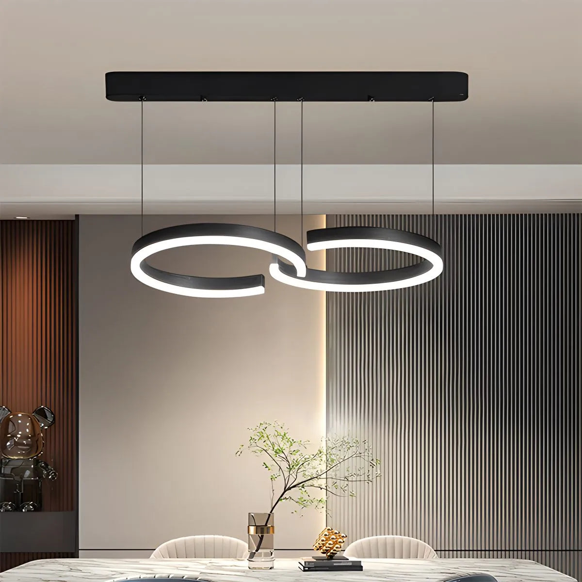 Antizer Nordic Light Luxury Double C Pendant Light