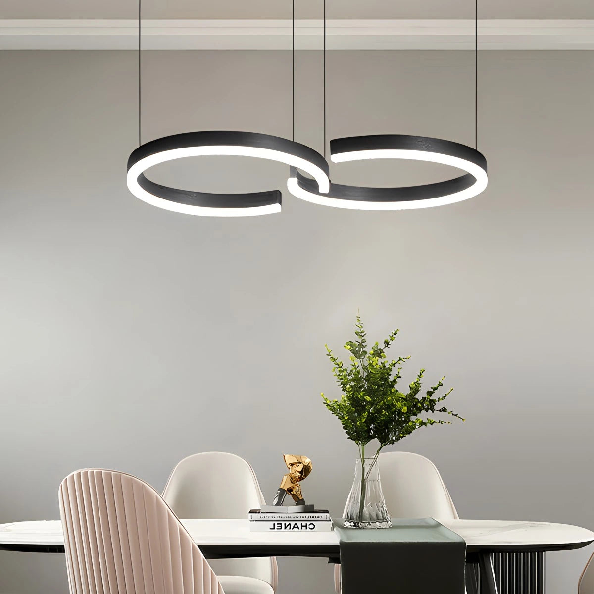 Antizer Nordic Light Luxury Double C Pendant Light