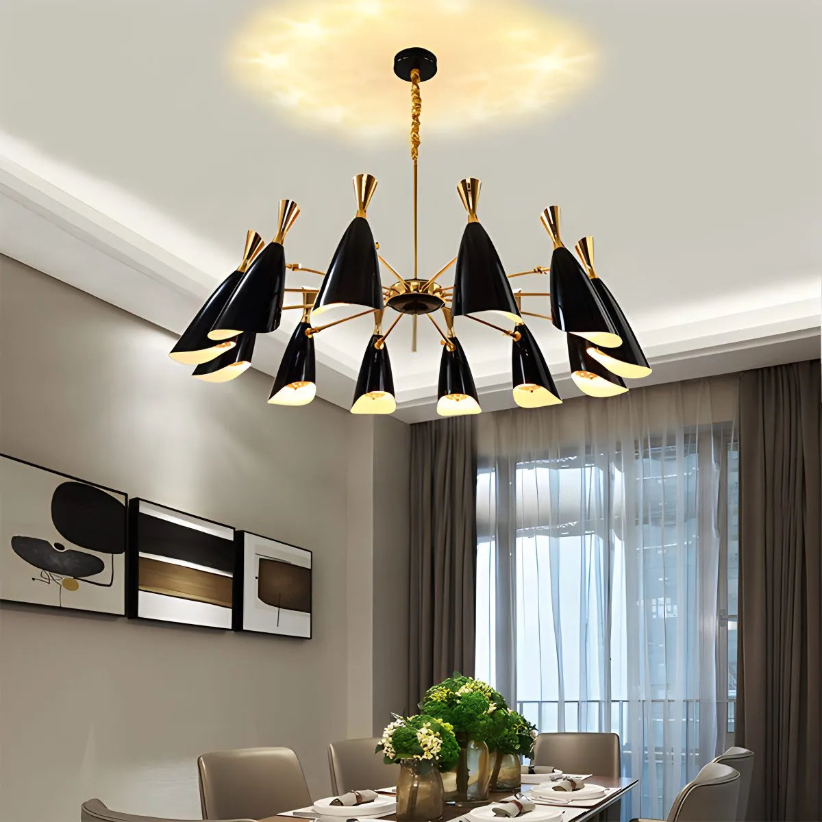 Antizer Nordic Postmodern Trumpet Chandelier