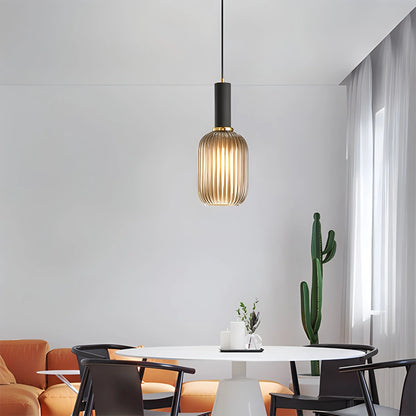 Antizer Nordic Vintage Glass Striped Pendeant Light