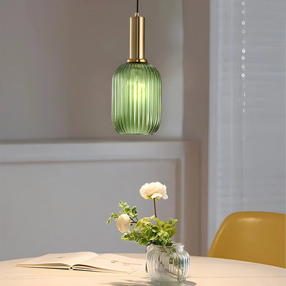 Antizer Nordic Vintage Glass Striped Pendeant Light