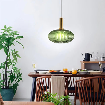 Antizer Nordic Vintage Glass Striped Pendeant Light