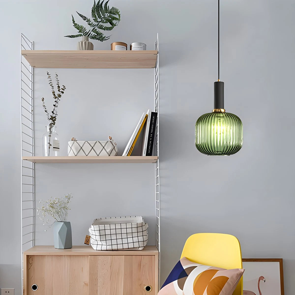Antizer Nordic Vintage Glass Striped Pendeant Light